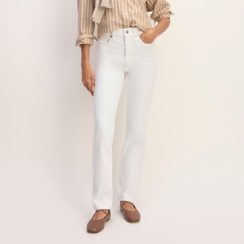 Everlane Organic Cotton The Way-High Slim Jeans‎ Bright White $128 NEW Size 26S